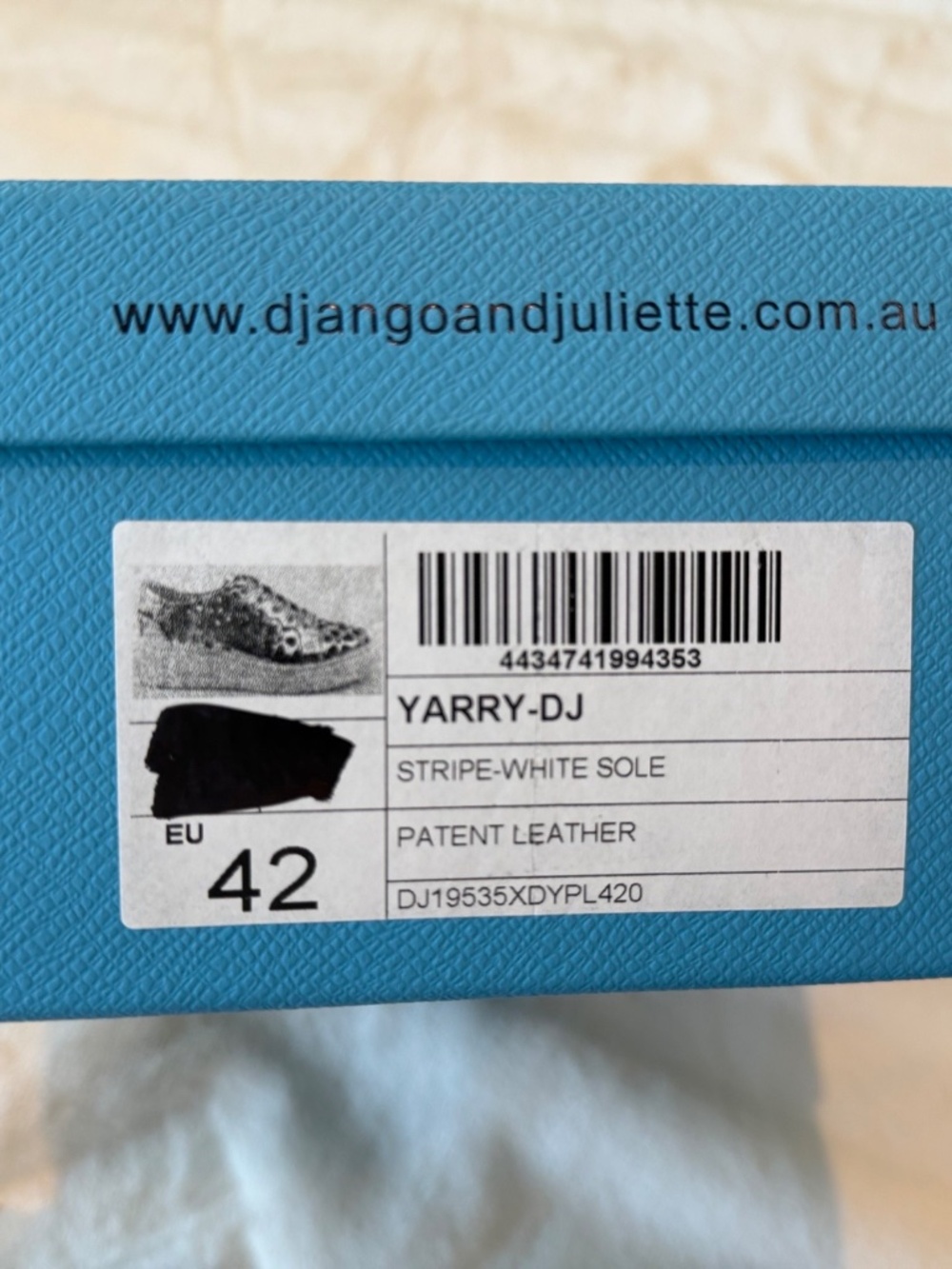 NWT Django & Juliette Yarry-DJ Leather Sneakers EU 42 Colourful Patent Lace Up - Picture 10 of 10